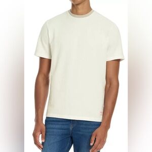 Scotch & Soda Mens XX-Large White Textured Crewneck Shirt Casual Amsterdam